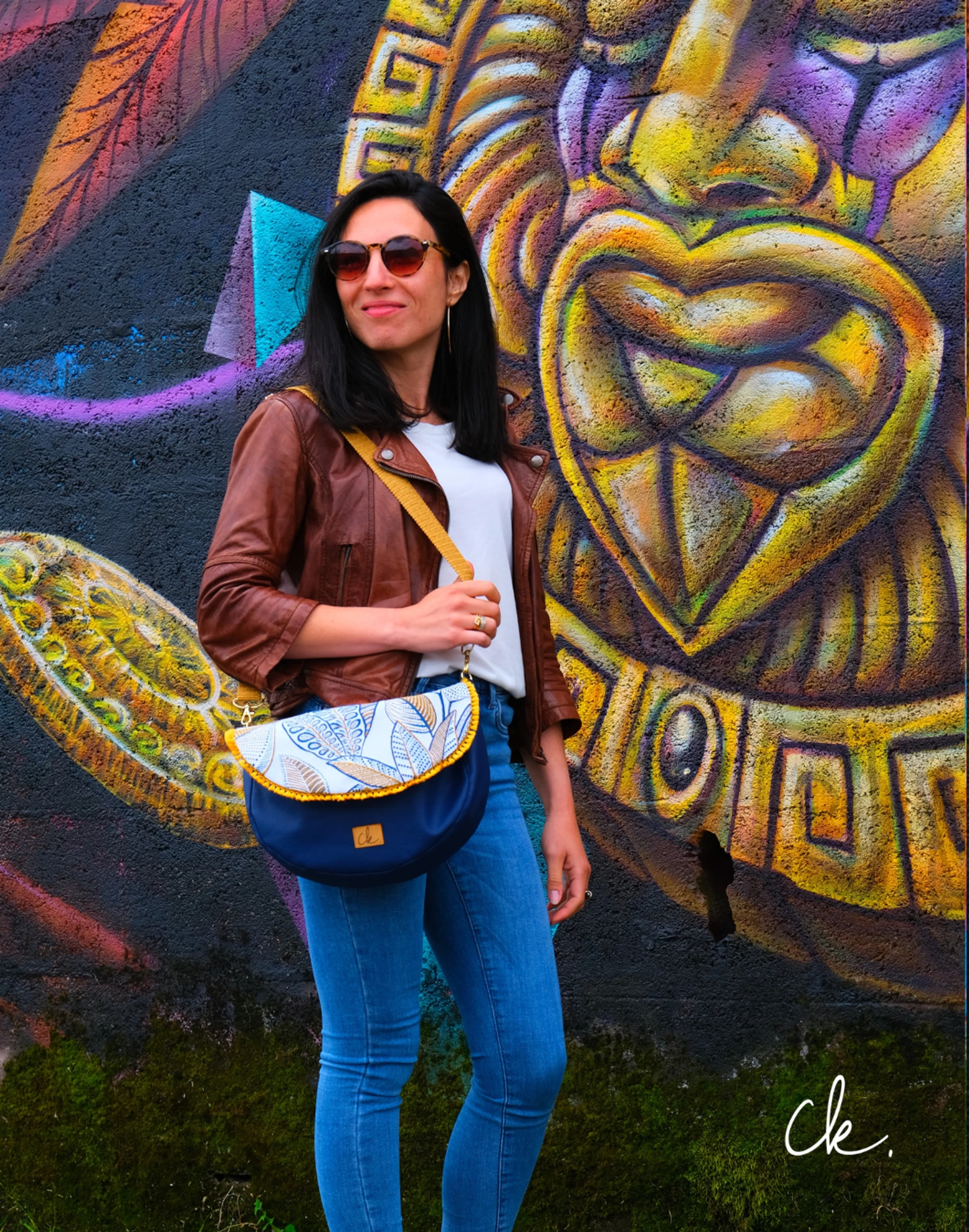 Besace Aine - bleu solaire