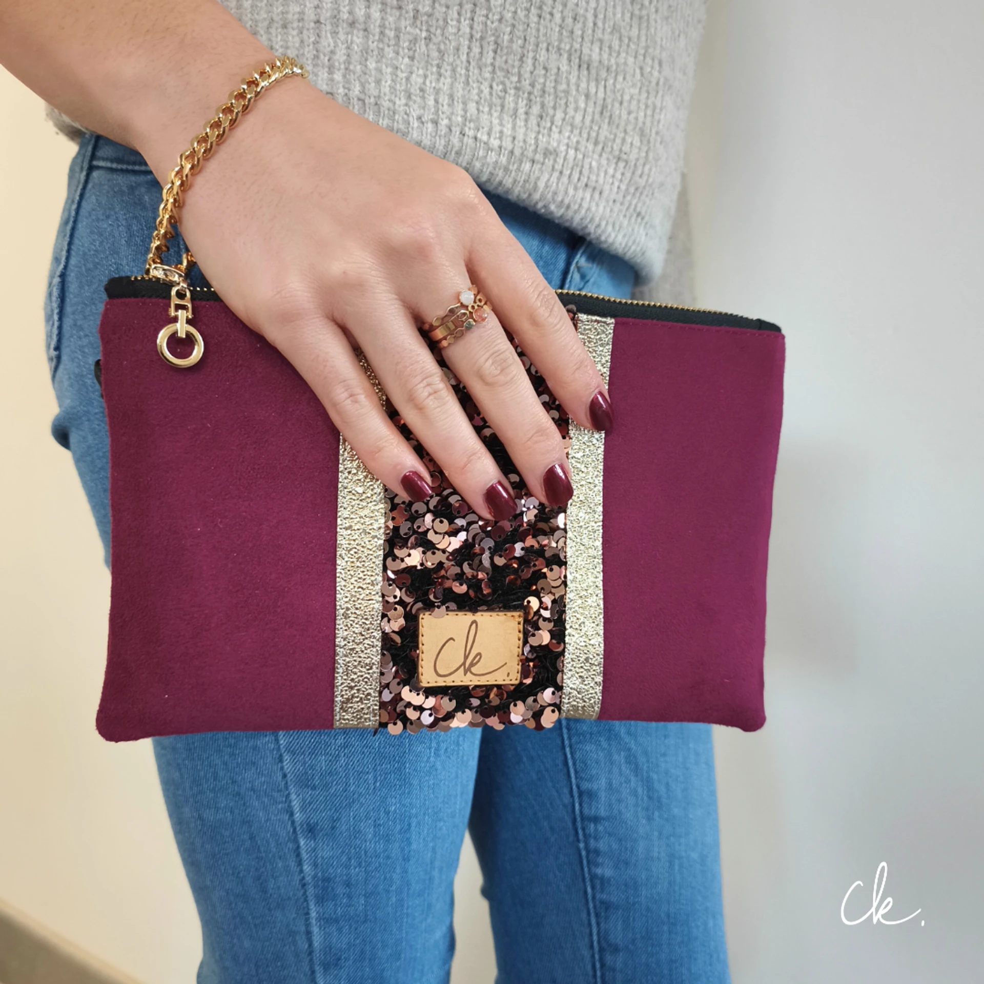 Pochette Belisama prune