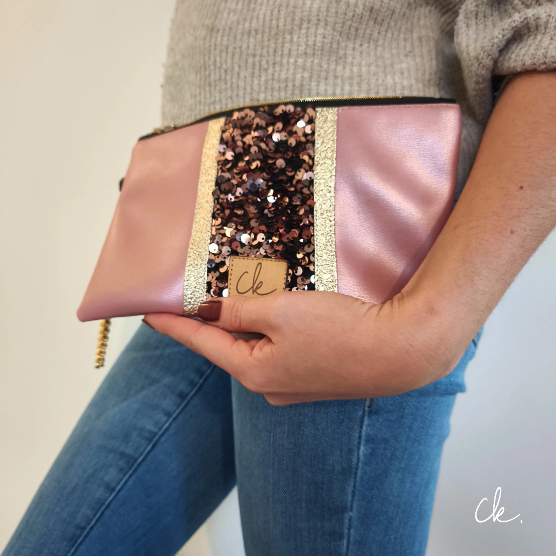 Pochette Belisama rose 